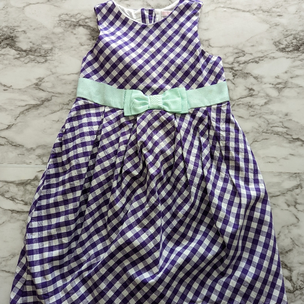 Janie and Jack Purple Checkered Dress
